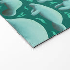 manatees (teal) Welcome Mat Gallery Image 2