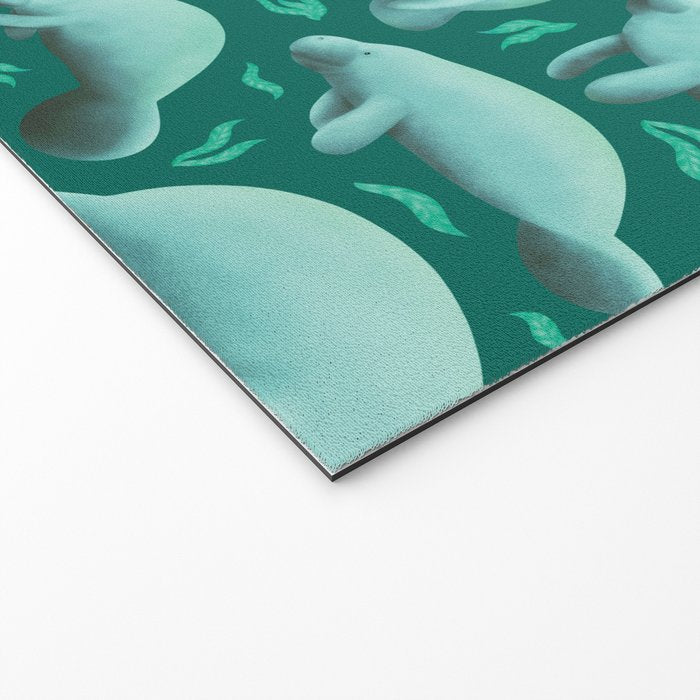 manatees (teal) Welcome Mat Gallery Image 2