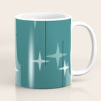 Mid Century Modern Stars (Ocean Green) Coffee Mug Gallery Image 1