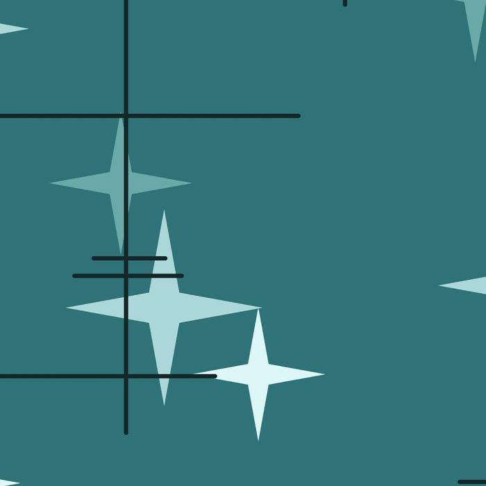 Mid Century Modern Stars (Ocean Green) Coffee Mug Gallery Image 2