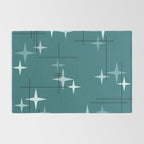 Mid Century Modern Stars (Ocean Green) Rug Gallery Image 2