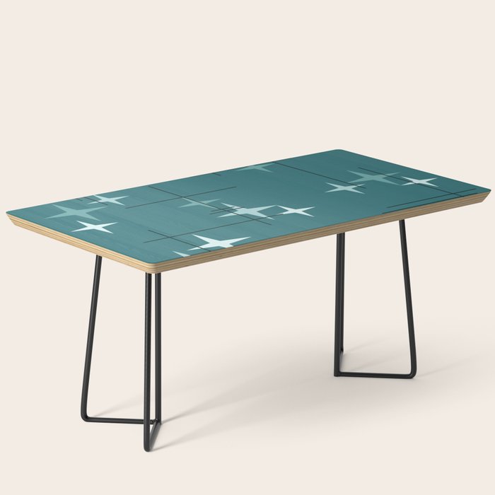 Mid Century Modern Stars (Ocean Green) Coffee Table Gallery Image 1
