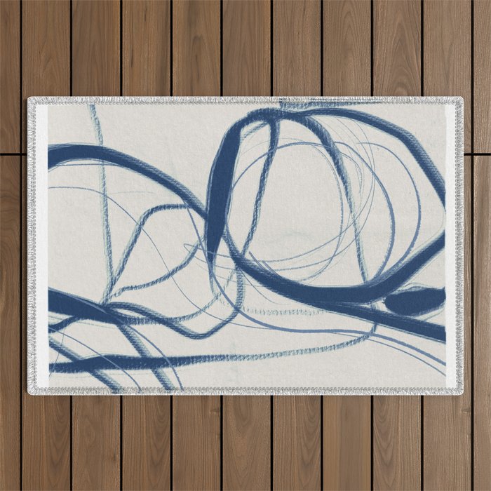Minimal Abstract Line Art 17 Outdoor Rug Gallery Image 1