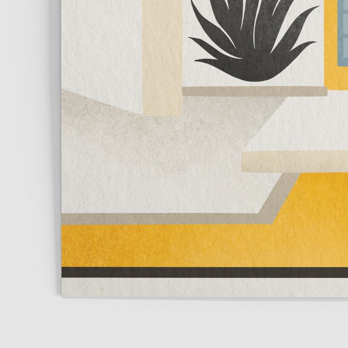 Palm Springs Home â Yellow & Blue Poster Gallery Image 3