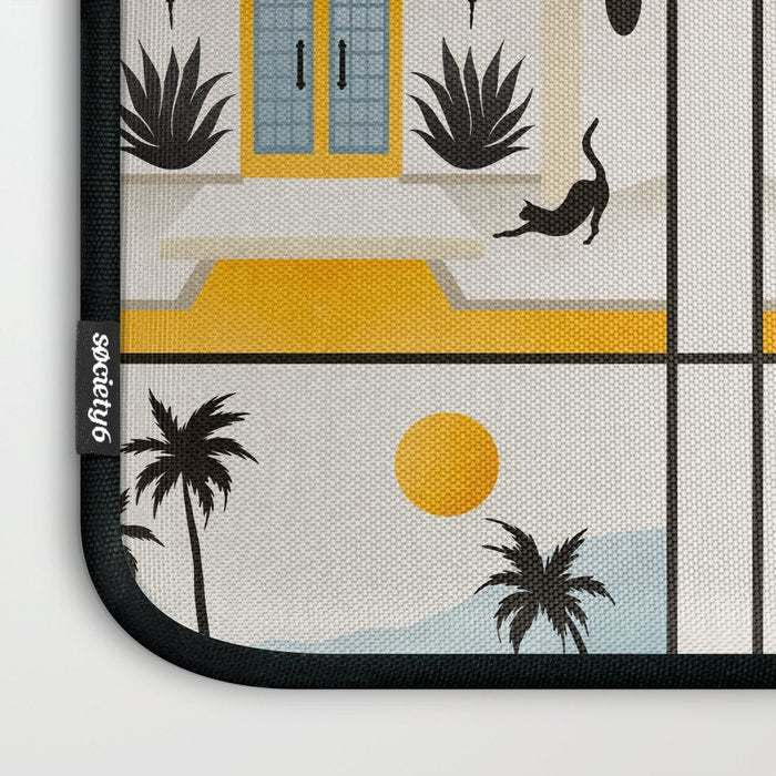 Palm Springs Home â Yellow & Blue Laptop Sleeve Gallery Image 3