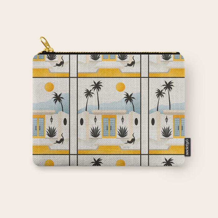 Palm Springs Home â Yellow & Blue Carry All Pouch Gallery Image 1