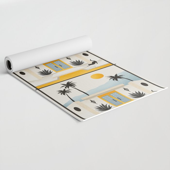 Palm Springs Home â Yellow & Blue Yoga Mat Gallery Image 2