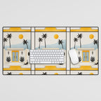 Palm Springs Home â Yellow & Blue Desk Mat Gallery Image 1