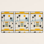 Palm Springs Home â Yellow & Blue Desk Mat Gallery Image 3