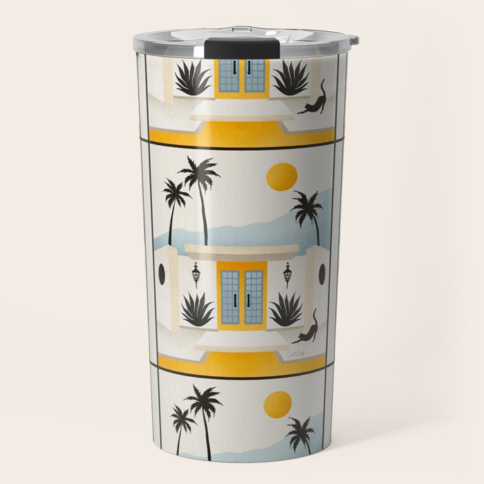 Palm Springs Home â Yellow & Blue Travel Mug Gallery Image 1
