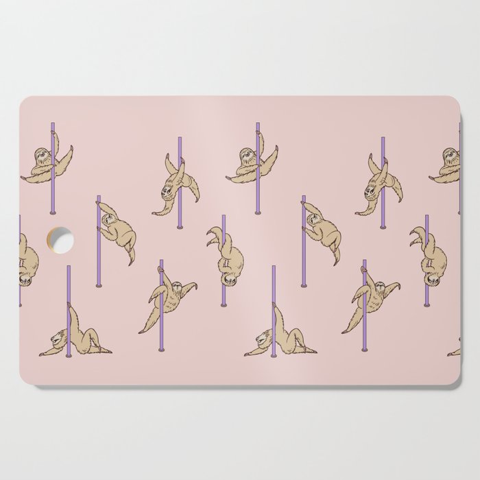Sloths Pole Dancing Club Cutting Board Gallery Image 1