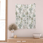 whimsical cactus landscape airy Wall Tapestry Gallery Image 2