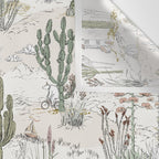 whimsical cactus landscape airy Wall Tapestry Gallery Image 3