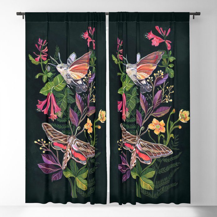 Hummingbird Moth Window Curtain Gallery Image 1
