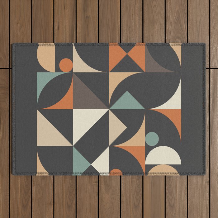 Mid Century 07E Outdoor Rug Gallery Image 1