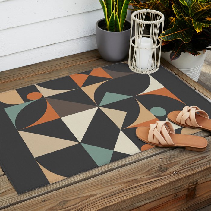 Mid Century 07E Outdoor Rug Gallery Image 2