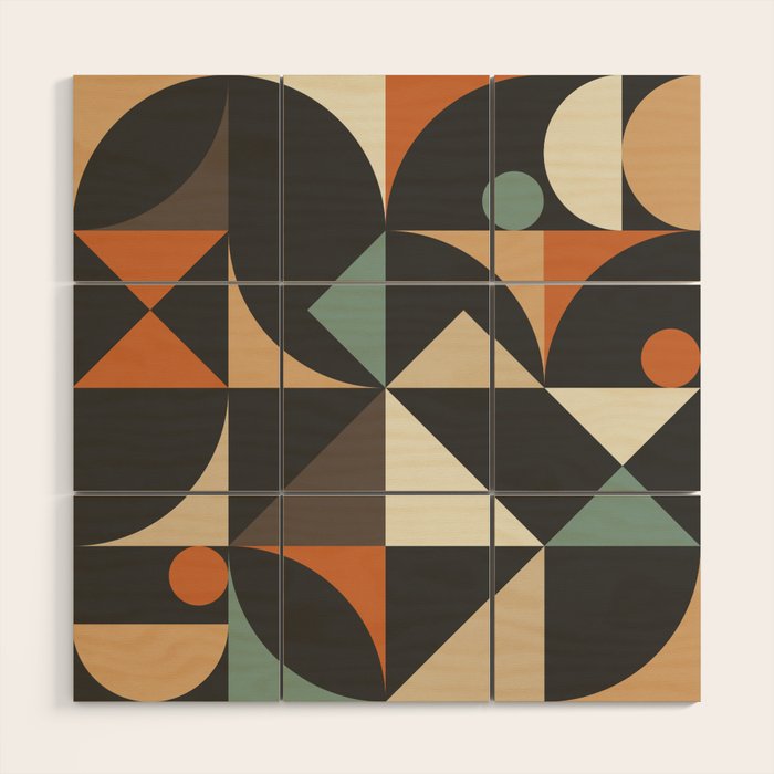 Mid Century 07E Wood Wall Art Gallery Image 1