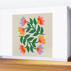 Symmetrical Flowers 1 Wall Mural Gallery Image 2