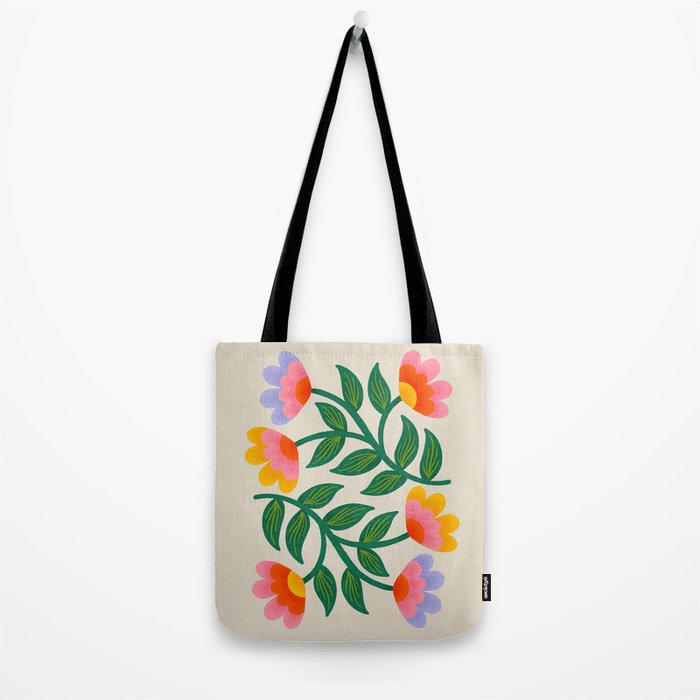 Symmetrical Flowers 1 Tote Bag Gallery Image 2