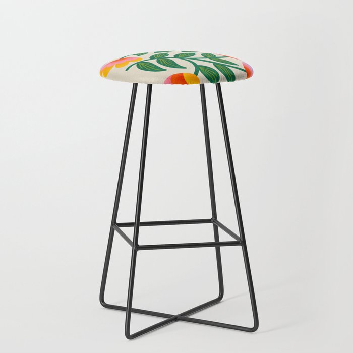 Symmetrical Flowers 1 Stool Gallery Image 1