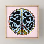Pisces Peace Sign Mini Art Print Gallery Image 1