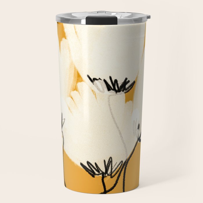 The Cosmo Yellow Flowers Travel Mug Gallery Image 1