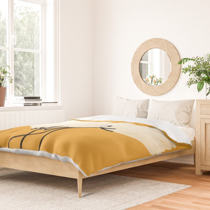 The Cosmo Yellow Flowers Duvet Cover Gallery Image 2