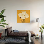 The Cosmo Yellow Flowers Wood Wall Art Gallery Image 2