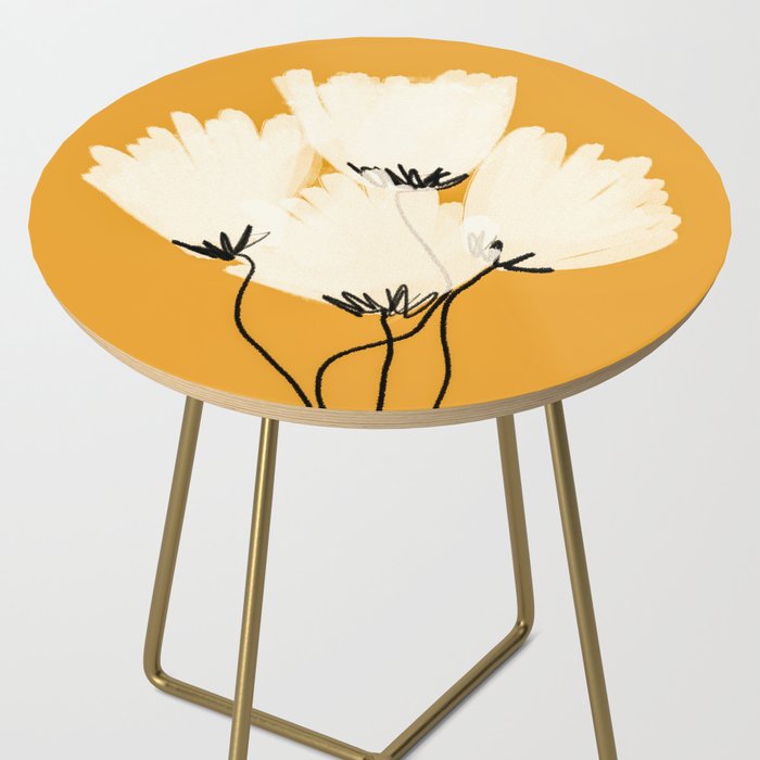 The Cosmo Yellow Flowers Side Table Gallery Image 2