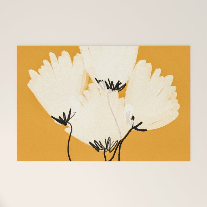 The Cosmo Yellow Flowers Welcome Mat Gallery Image 1