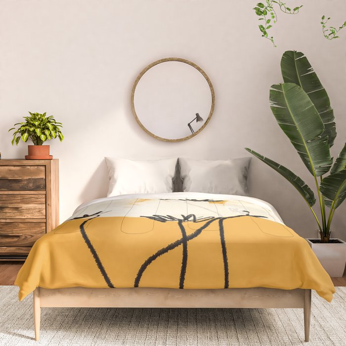 The Cosmo Yellow Flowers Comforter Gallery Image 3