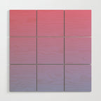 Dreamy Pink Lavender Ombre Gradient Wood Wall Art Gallery Image 1