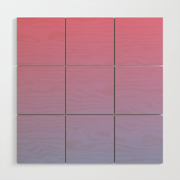 Dreamy Pink Lavender Ombre Gradient Wood Wall Art Gallery Image 1