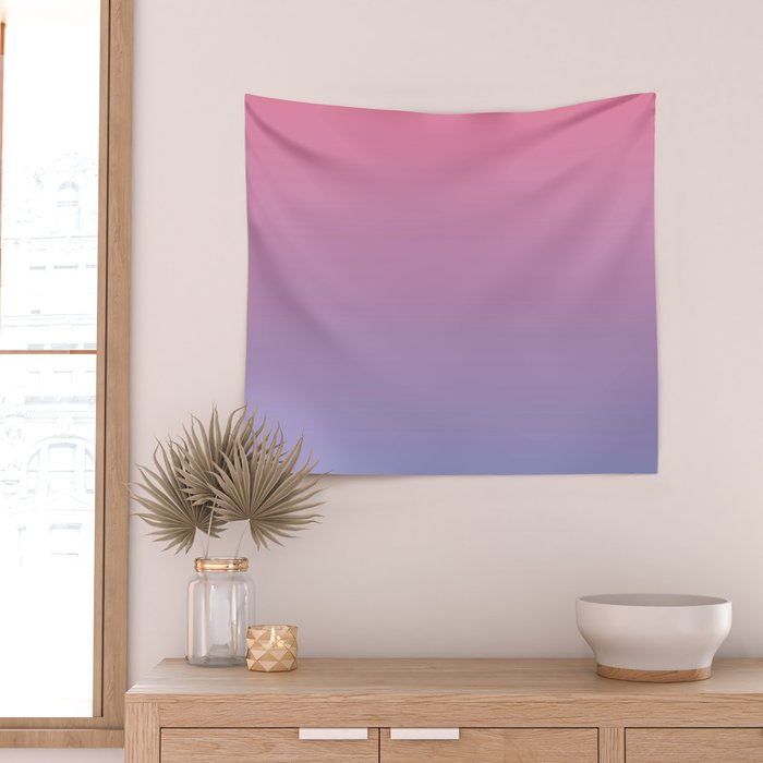 Dreamy Pink Lavender Ombre Gradient Wall Tapestry Gallery Image 2