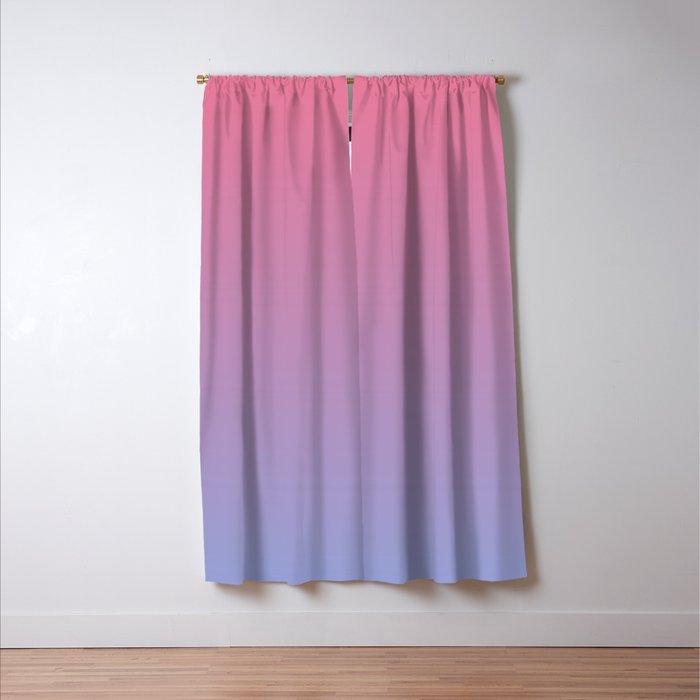 Dreamy Pink Lavender Ombre Gradient Window Curtain Gallery Image 3