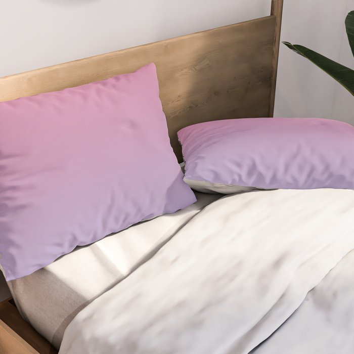 Dreamy Pink Lavender Ombre Gradient Pillow Sham Gallery Image 2