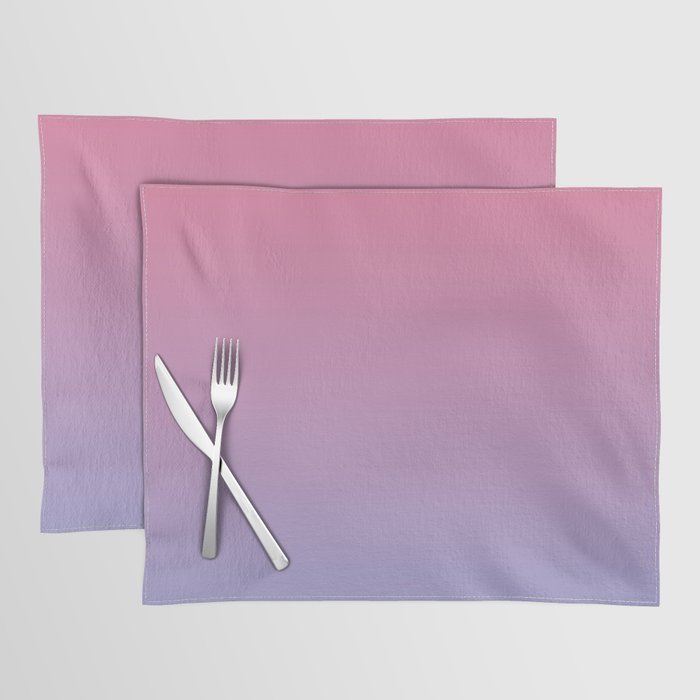 Dreamy Pink Lavender Ombre Gradient Placemat Gallery Image 1