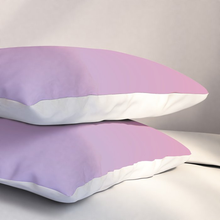 Dreamy Pink Lavender Ombre Gradient Pillow Sham Gallery Image 3