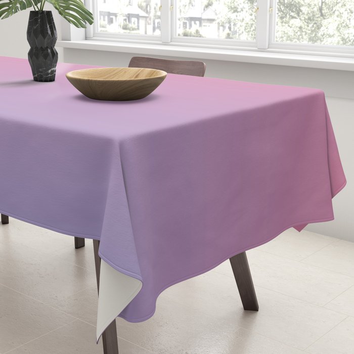 Dreamy Pink Lavender Ombre Gradient Tablecloth Gallery Image 3