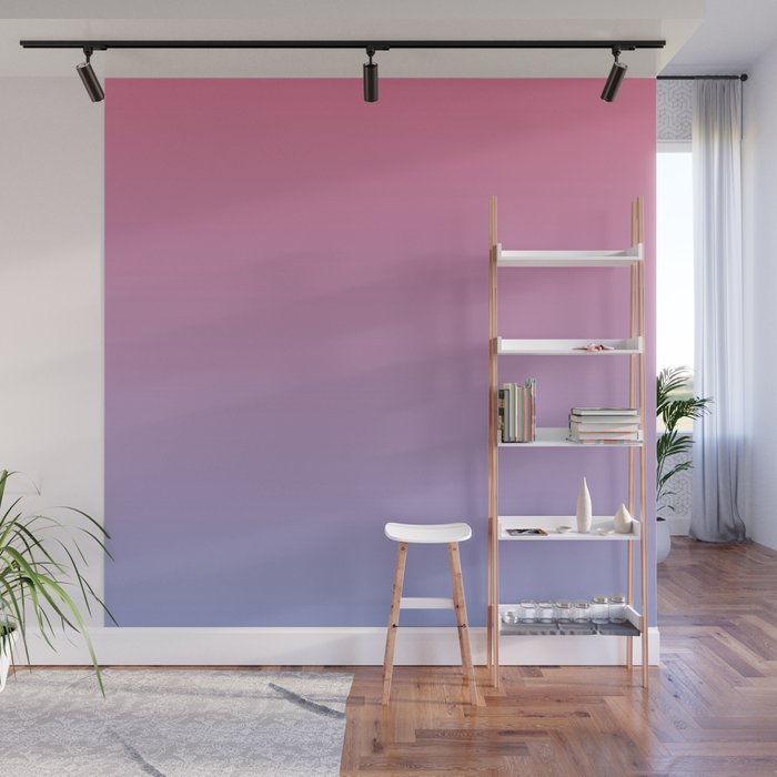 Dreamy Pink Lavender Ombre Gradient Wall Mural Gallery Image 1