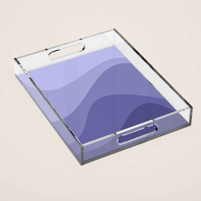 Abstract Color Waves Very Peri Acrylic Tray Gallery Image 1