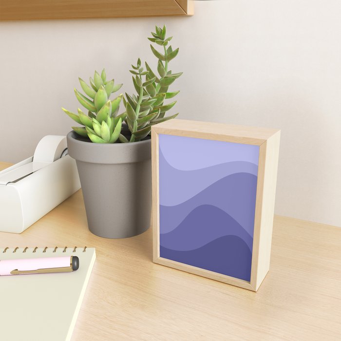 Abstract Color Waves Very Peri Mini Art Print Gallery Image 2