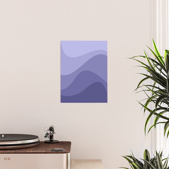 Abstract Color Waves Very Peri Poster Gallery Image 2