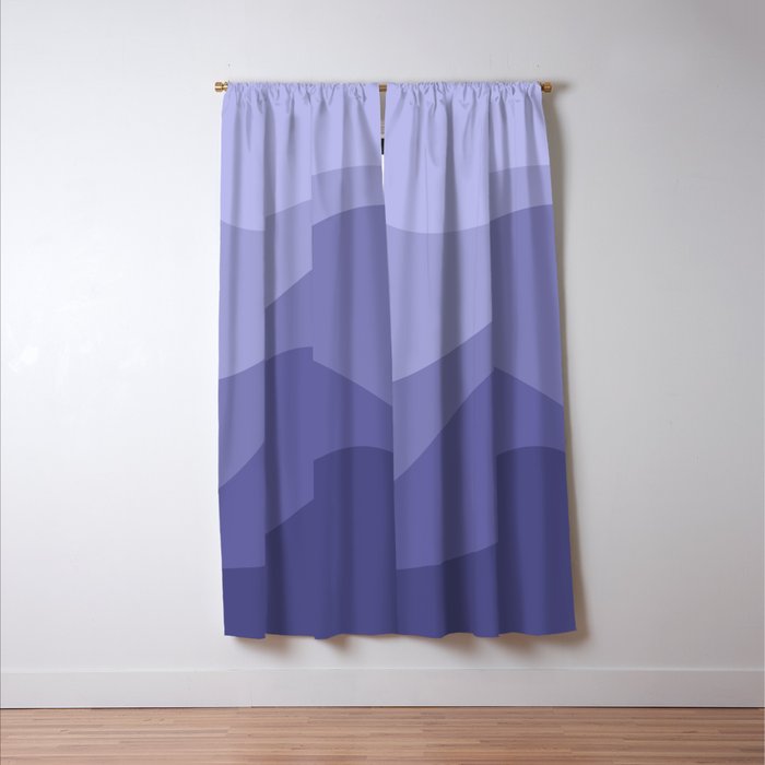 Abstract Color Waves Very Peri Window Curtain Gallery Image 3