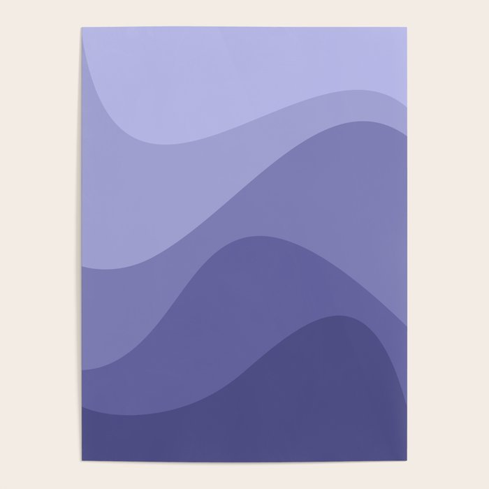 Abstract Color Waves Very Peri Poster Gallery Image 4