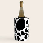 Abstract black and white flower nature art pattern Wine Chiller Gallery Image 3