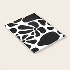 Abstract black and white flower nature art pattern Notebook Gallery Image 3