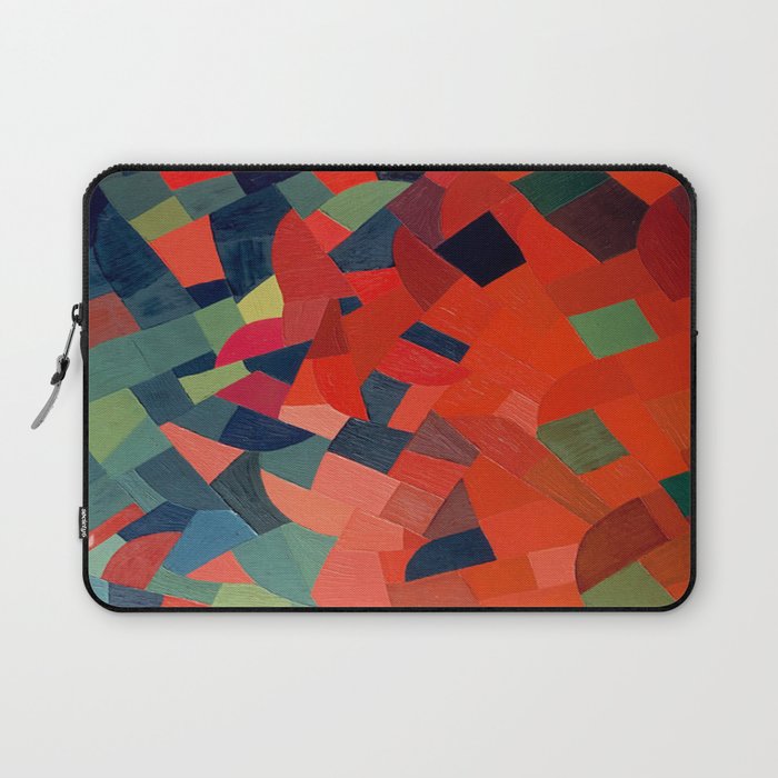 Grün-Rot Otto Freundlich 1939 Abstract Art Mid Century Modern Geometric Colorful Shapes Hard Edge Laptop Sleeve Gallery Image 1