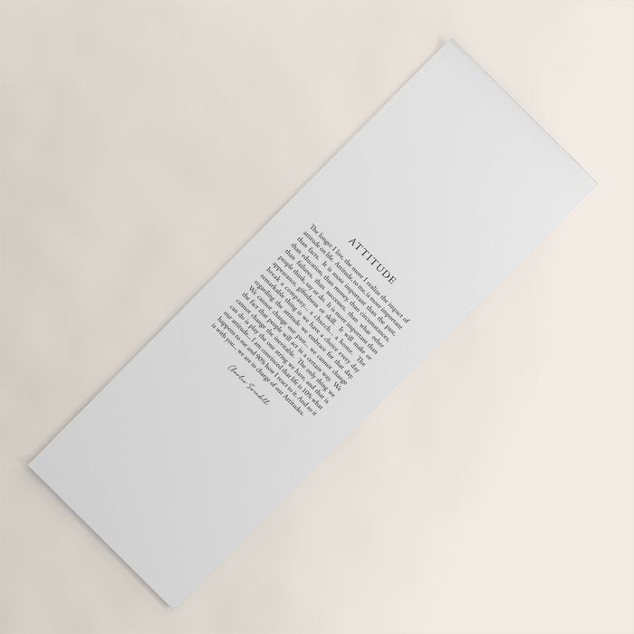 Charles Swindoll Quote, Attitude Yoga Mat Gallery Image 1