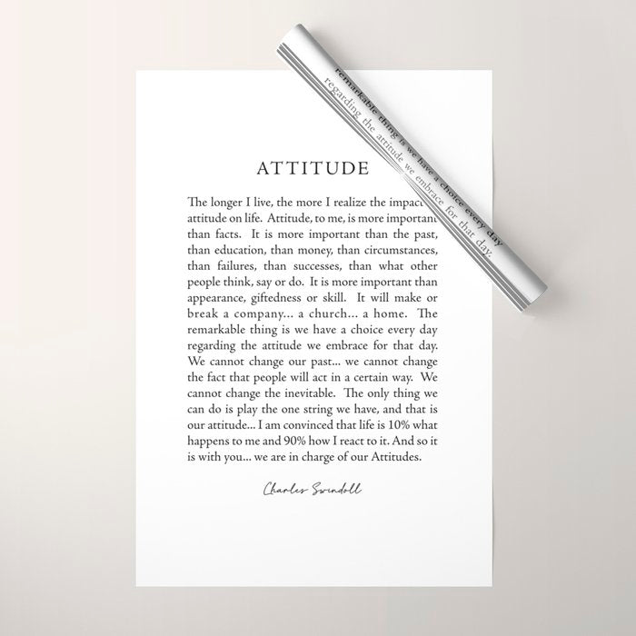 Charles Swindoll Quote, Attitude Wrapping Paper Gallery Image 1